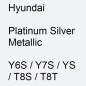 Preview: Hyundai, Platinum Silver Metallic, Y6S / Y7S / YS / T8S / T8T.